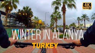 Alanya city [4k] Oba and Tosmur district. Turkey, Antalya. Virtual ride a bike tour