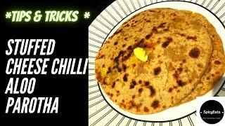 Cheese chilli Paratha | Stuffed Paratha | Aloo paratha | #SpicyEats