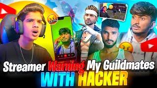 2 STREAMER WARNING | MY GUILDMATES WITH HAKKER | 1 VS 4 | FREE FIRE IN TELUGU #dfg #freefire