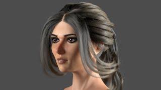 3ds max woman hairstyle tutorial (no sound)