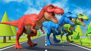 Tiny T-Rex’s Dino Land Journey: Will He Survive Among the Giants? Mother Trex Rescue Adventure!