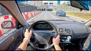 1998 Daewoo Nubira [2.0 16V 133HP] |0-100| POV Test Drive #1618 Joe Black