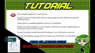 Tutorial|Como Solucionar ERROR "No suitable graphics card found"