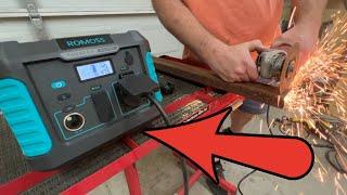 YOU CAN CUT METAL WITH THIS TINY SOLAR GENERATOR!!!!! | ROMOSS RS500 PORTABLE POWER BANK STATION