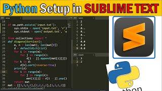 How to Setup Python environment in Sublime Text 3(2022)  Input-Output Problem (Solved) for python 