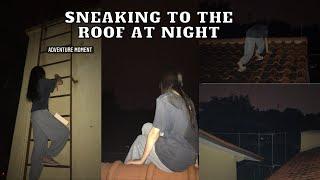 sneaking to the roof at night | lea lena adventures