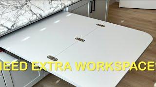 Fold Out Top For Extra Workspace in Your Home Office