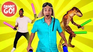 Boom Boom Dinosaur Drum-Along Dance!  /// Danny Go! Songs for Kids