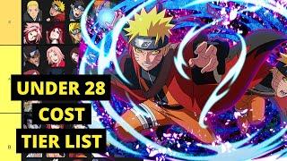 Naruto Blazing The Best Under 28 Cost Units!!! (Tier List)