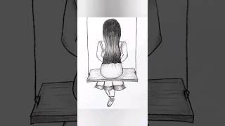 Easy girl drawing #youtubeshorts #shorts #girl #easy #trending #art #drawing