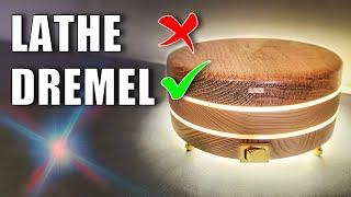 Wooden LED Desk Lamp - Made With Dremel NO Lathe! | XDIY