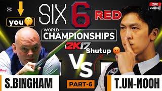 Thepchaiya Un-Nooh vs Stuart Bingham Six-6 Red World Championship 2017[Part-6]​⁠@SNSNOOKER30