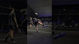 Powerful smash in Padel