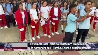 Estudiantes del Instituto Politécnico Francisco de Paula Santander de El Tambo,