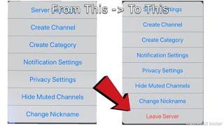 How to leave a discord server and it won't let you! Tell me in the comments if this helped! 