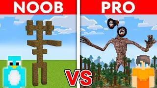 NOOB vs PRO: SIREN HEAD House Build Challenge in Minecraft (Scary)