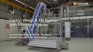 Carton Weigh & Fill System with Vibratory Feeder | Cybernetik End of Line Automation