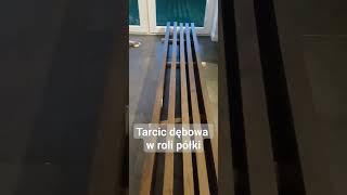 Lite dębowe drewno. Półki bez wsporników. dlugosc 230cm.