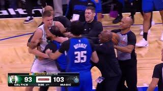 Kristaps Porzingis gets into FIGHT with Jalen Suggs & Goga Bitadze 