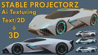 Enhancing 3D Design: Ai texturing with Stable Projectorz ... Image to 3D and Text to 3D Ai tools