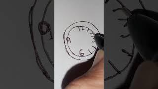 How to draw a clock ⏰ #drawing #ayusharts #art #shorts #viral