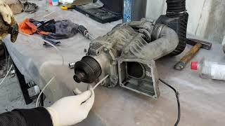 Mercedes CLK w209 Eaton kompressor oil change and bolts position