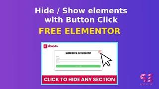 Elementor Hide Or Show Section On Button Click - Free and Easy