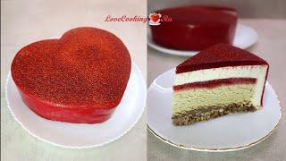 Mousse cake-heart Strawberry-Coffee-Baileys Irish Cream | LoveCookingRu