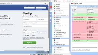 How block Facebook and youtube using kerio