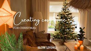 36. How to Create a Cozy Home for Christmas. Peaceful Decorate with Us. Slow living