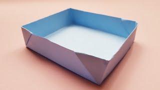 Easy paper box - no glue, tape or staples | A4 paper | #shorts BrightAndEasy