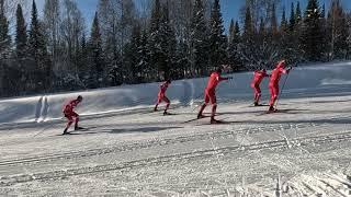 Большунов, Якимушкин, Спицов...(Одновременный одношажный коньковый ход в подъём)