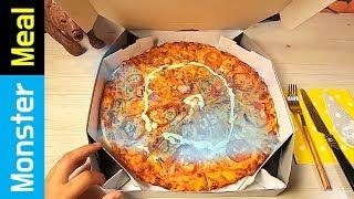 Eating talking pizza [fictional video] | Monster Meal ASMR sounds | Kluna Tik style