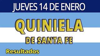 Resultado de LA QUINIELA DE SANTA FE del Jueves 14 de Enero del 2021