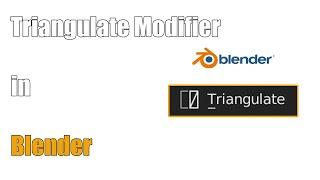 Triangulate Modifier in Blender - 59#