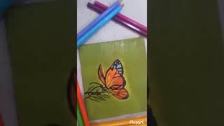 how to draw butterfly  with acrylic colour on wood||by naitik||#trending #viral#transformation