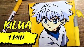 How to draw Killua Zoldyck in 1 minute?