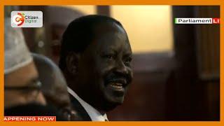 Azimio La Umoja presidential candidate Raila Odinga in Parliament for budget 2022/23 reading