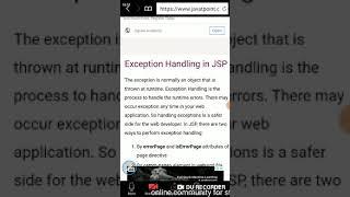 Exception Handling in JSP