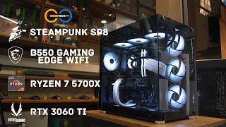 AMD Ryzen 7 5700X PC Build ft. 1st Player Steampunk SP8 Chassis | RTX 3060Ti | PcCooler GI CX360 Aio