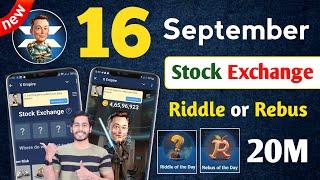 16 september x empire investment today, x empire daily combo, x empire rebus of the day, riddle of