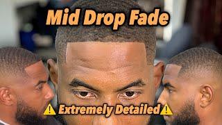 MID DROP FADE ON WAVERS | BEST DROP FADE HAIRCUT | DETAILED HAIRCUT TUTORIAL | STRETCHED DROP FADE