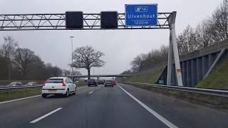 Dashcam Beelden Breda: A58 Knooppunt Sint-Annabosch 》Knooppunt Galder. 》A16 (Passeren Troeteleik ).