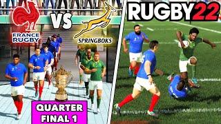 FRANCE v SPRINGBOKS | Rugby World Cup 2023 Quarter Finals | Rugby 22 Commentary & Legend Difficulty