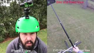 Using the EVO SS wearable Gimbal on a helmet