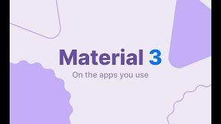 Material 3 on the apps you use (ft @oviconcept)