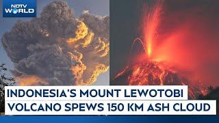 Indonesia Volcano | Indonesia's Mount Lewotobi Laki Laki Volcano Erupts, AI Flight Returns
