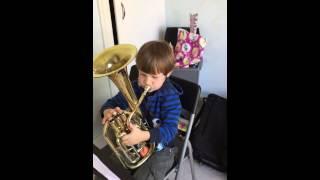 Monty (6) tenor horn. God Save the Queen. Supporting England rugby team.