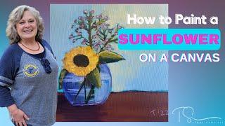 Acrylic Canvas Painting Sunflower