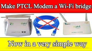 How to Configure PTCL Modem a Wifi Bridge without Cable || Wireless Bridge Mode Configure